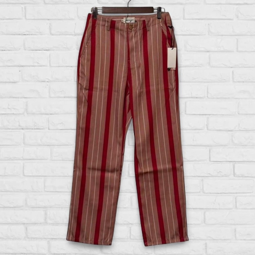 Honor The Gift Private Stripe Pant Mens 28 Tan New Straight Leg
